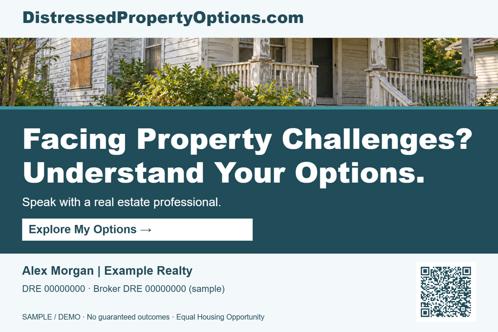 Watermarked Printable Postcard for DistressedPropertyOptions.com